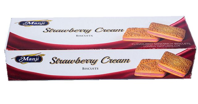 Manji Strawberry Cream Biscuit 160G